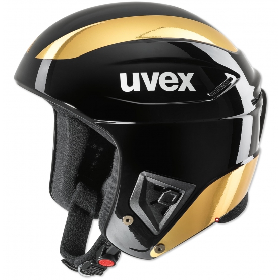 CASQUE UVEX RACE+ FIS CHROME BLACK GOLD